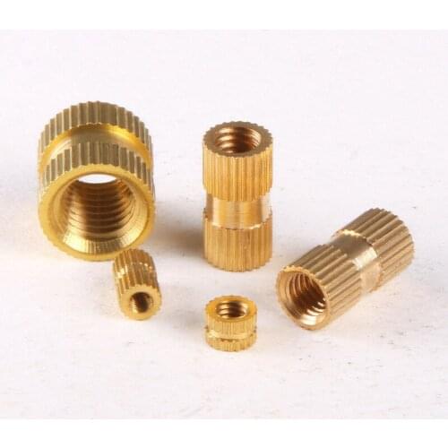 30PCS Brass Knurled Nuts Insert Embedded Nuts M3*8*5 GB809