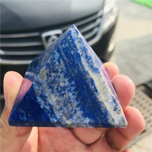 40-50mm 100% natural Lapis lazuli stone quartz crystal pyramid healing reiki Chakra Energy Tower Home Ornaments