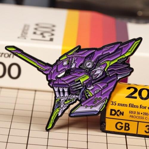 Anime EVA Head Cosplay Metal Night Lights Ornament Bedge Bags Limit Costume EVA-01 Badge Button Brooch Pin Souvenir Props Gifts