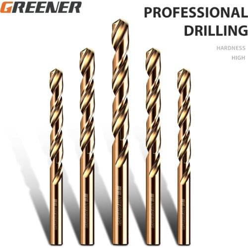 Greener 1-12mmMetal Drilling Twist Drill Bit High Speed Steel M35 Auger Twisted Drill Bit For Woodworking Hole Drilling