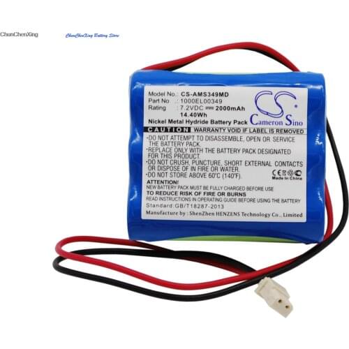 Cameron Sino 2000mAh Battery 1000EL00349 for Alaris Medicalsystems Carefusion, GW Volumetric pump, IVAC Pompe Asena GW