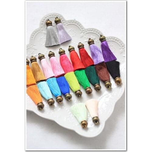 Dailylike Vintage Polyester Cotton Ice Silk Bronze Cap Tassel Trim DIY Sewing Curtains Accessories DIY Home Wedding Decoration