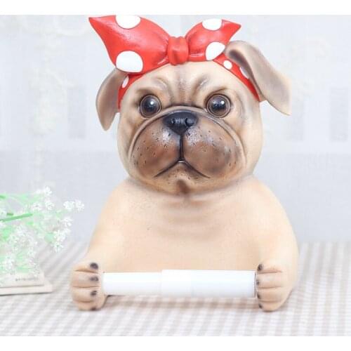 Sute Animals Toilet Paper Holder Toilet Hygiene Resin Tray Free Punch Hand Tissue Box Household Paper Towel Holder