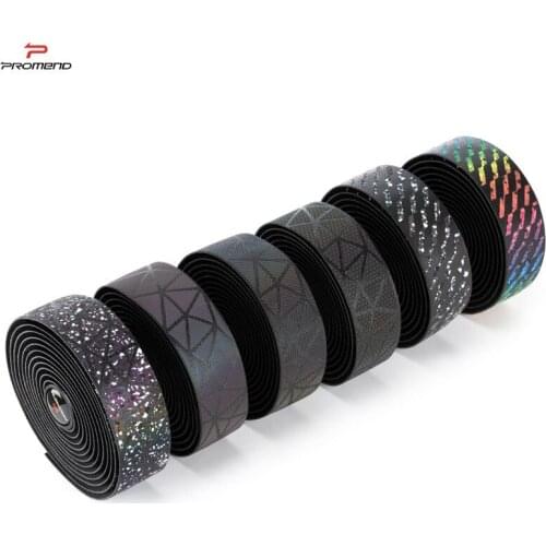 Gradient Bike Handlebar Tape Road Bicycle Anti-slip Silica Gel EVA Shock Absorption Handle Bar Tape Cycling Wrap End Plug