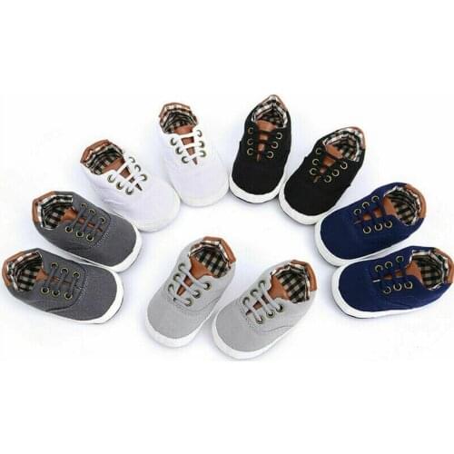 Baby Canvas Newborn Boys Girls First Walkers Infant Toddler Soft Bottom Anti-slip Prewalker Sneakers Casual Infant Shoes 0-18M
