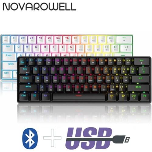 Gamer Keyboard Programmable Mechanical keyboard Keypad Backlight RGB LED 61 Keys For Desktop Gamer PC Computer