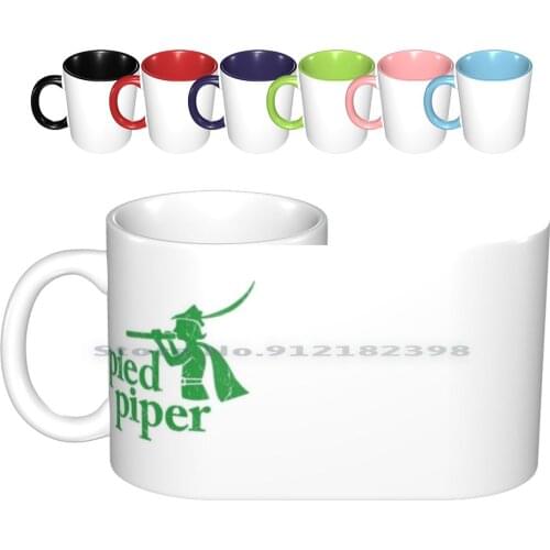 Pied Piper Ceramic Mugs Coffee Cups Milk Tea Mug Slilicon Valley Pied Piper Logo Creative Trending Vintage Gift Bottle Cup