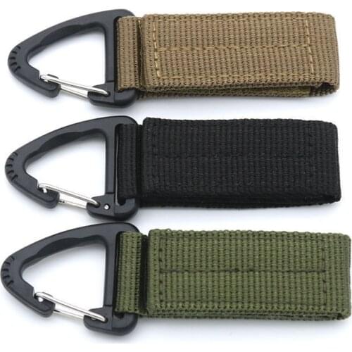 2Pcs Outdoor Kit Backpack Strap Clasp Carabiner Strength Nylon Key Hook Buckle Hanging System Belt Camping and Hiking Accessorie