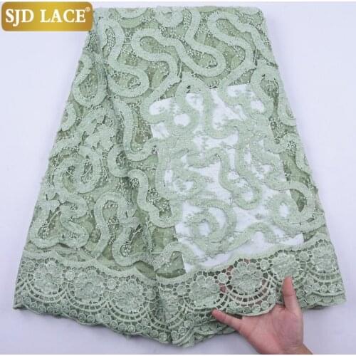 SJD LACE 3D Applique Design Milk Silk Lace High Quality African Lace Fabric Sewing Sequins French Lace Fabric For Wedding A2156