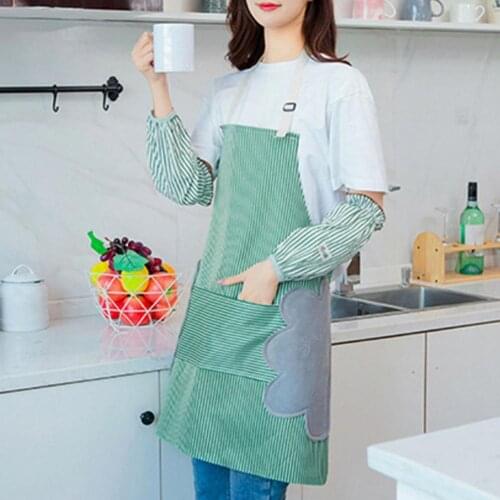 Apron for Kitchen Greaseproof Kitchen Accessories Anti-oil Adjustable Big Pocket Apron for Cooking для кухни Apron for kitchen