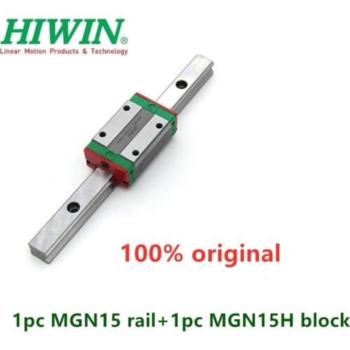 1pc Original Hiwin linear rail MGN15 200 250 300 330 350 400 450 500 550 mm MGNR15 guide + 1PC MGN15H block 3d printer cnc parts