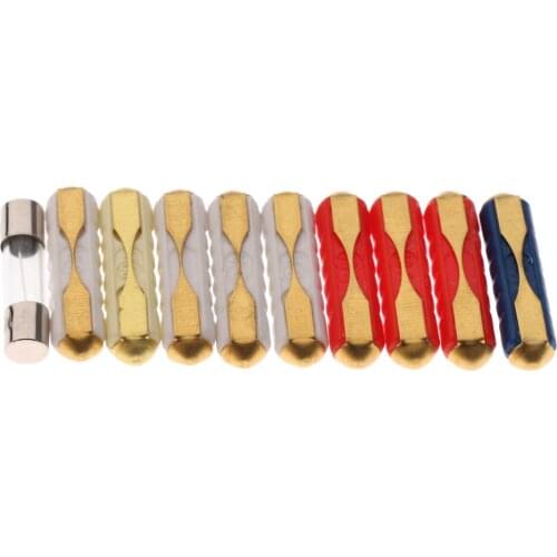 MagiDeal 10Pcs 8A 10A 16A 20A 25A Ceramic Continental Fuse Tube