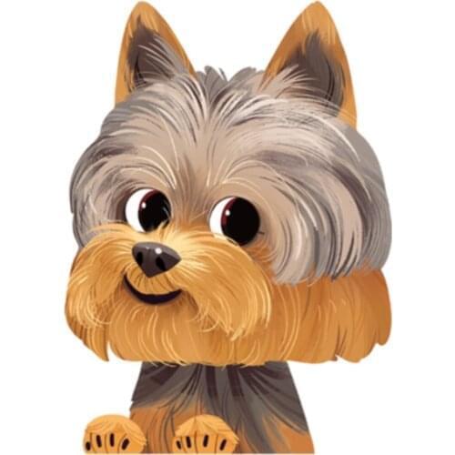 Yorkshire Terrier Dog Decal 3D Personality Car Sticker Rear Windshield Bumper Window Waterproof Car Accessories