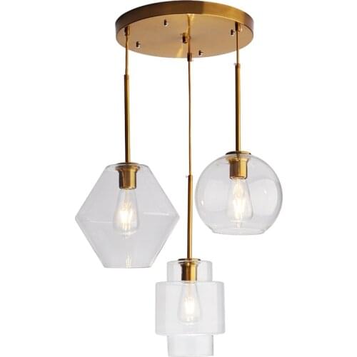 Nordic glass ball creative pendant lights lamparas de techo colgante moderna lampes suspendues lamparas de techo avizeler