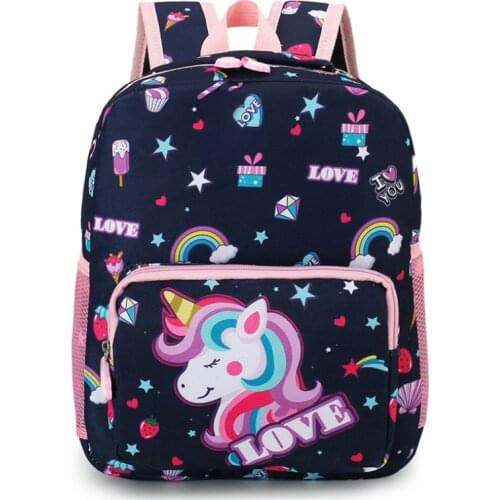 2021 new childrens backpack cartoon cute unicorn baby backpack kindergarten school bag
