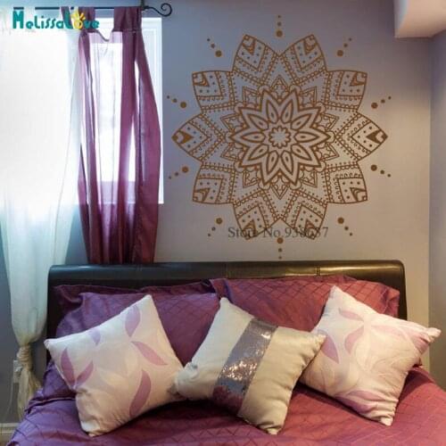 Boho Mandala Sticker Bohemian Bedroom Decor Morrocan Deccal Yoga Meditation Room Removable Vinyl Wall Stickers BB887