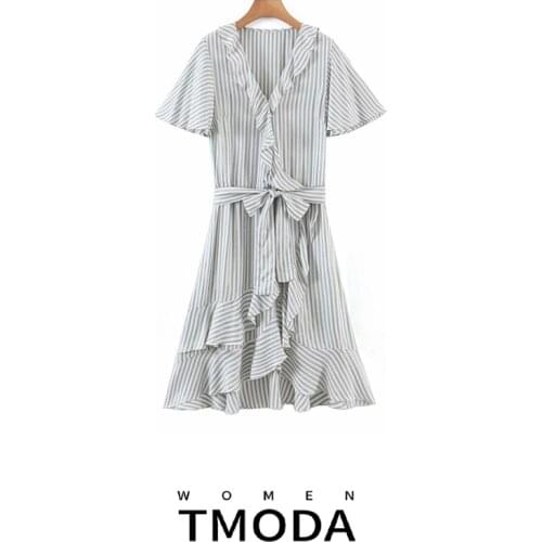 Летние платья в полоску T MODA China At AliExpress