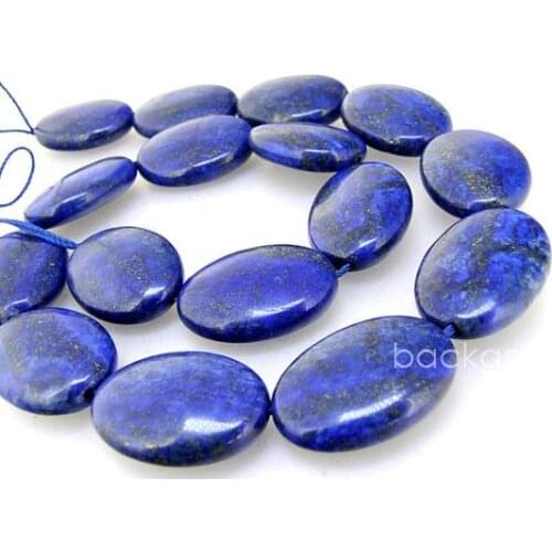 Unique Pearls jewellery Store,15x20mm Oval Lapis Gemstone Loose Beads Jewelry LC3-0180