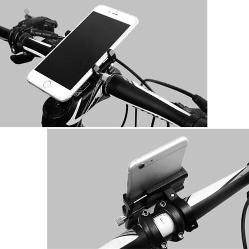 Universal Aluminum Alloy Bike Bicycle Phone Holder Racks Motorcycle Handlebar Mount Non-slip Clip Handlebar Phone Holder