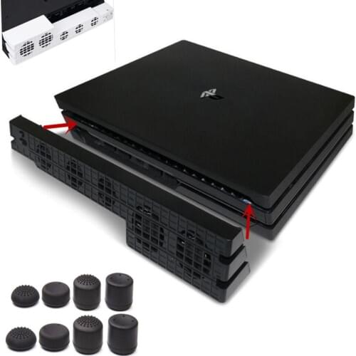 PS4 Pro Cooler Fan,USB External 5-Fan Turbo Temperature Control Cooling For Sony Playstation 4 Pro Game ventilador ventilateur