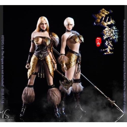VSTOYS 18XG32 1/6 Dragon Scale Female Warrior Copper Armor Leather Set for 12inch Phicen Tbleague Jiaoudoll Action Figure DIY