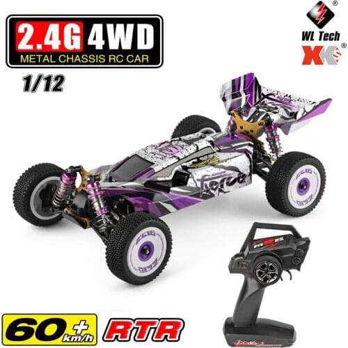 Wltoys 124019 High Speed Racing Car 60km/h 1/12 2.4GHz RC Car Off-Road Drift Car RTR 4WD Aluminum Alloy Chassis Zinc Alloy Gear