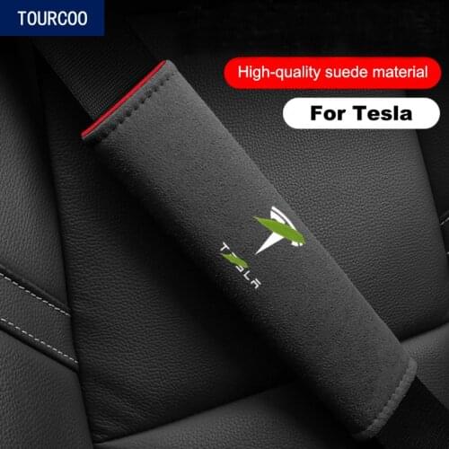 Car Safety belt Protector Cover for Tesla Model 3 S X Y Suede Shoulder Cover Car Styling Accessories