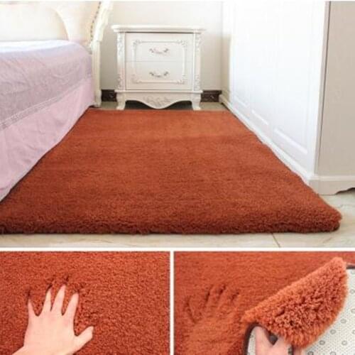 1pcs Super Comfortable Shaggy Fluffy Carpet Rugs Anti-Skid Area Rug Dining Room Carpet Home Bedroom Floor Mat Hot 2018