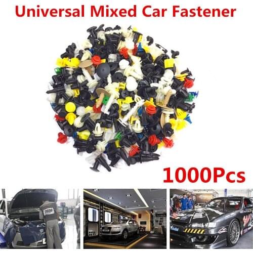 1000Pcs/set Universal Mixed Auto Fastener Car Bumper Clip Retainer clip for Car Fastener Rivet Door Panel Liner Car Accessories