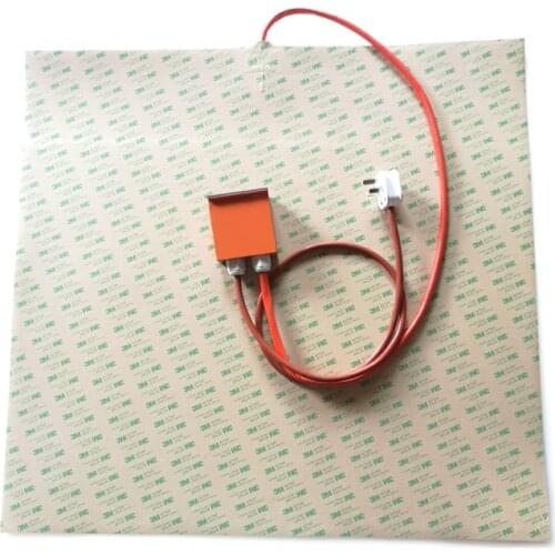 120V 2000W 650*650*1.5mm 3d printer Silicone Heater digital thermostat on wire adhesive 1 side 1000mm lead wire
