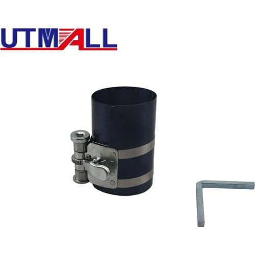 4 inch 53-175mm Steel Car Engine Piston Ring Compressor Tool Installer Band Ratcheting with L Socket Head Hex Wrench