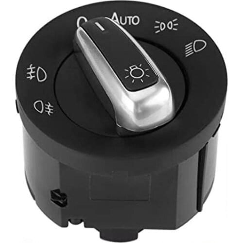 5ND941431B For VW Golf Jetta MK5 MK6 GTI Passat B6 B7 CC Touran Caddy Tiguan Chrome Headlight Switch