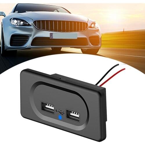 Dual Usb Charger Socket 12v for Motorcycle Auto Truck Car Rv Bus Adapter Outlet 3.1A /4.8A Car Charger Dual USB Car Charger