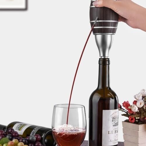 Barrel Shaped Wine Pourers Decanter Electric Cider Pumps Aerator Wine Juice Bottle Pourer Aerator Bar Accessories E2S