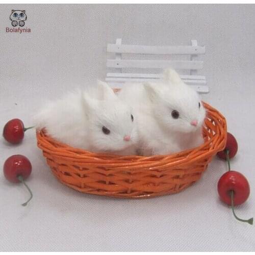 BOLAFYNIA Practical creative gift rabbit home decoration Toy simulation animal toy adornment for girl gift