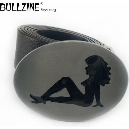 Bullzine zinc alloy retro fashion Lady Belt buckle jeans gift belt buckle pewter finish free PU belt FP-02030 drop shipping