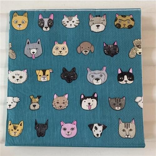 Decoupage wedding servilletas table napkins paper love tissue cute animal dog dachshund kids birthday party beautiful decor 20