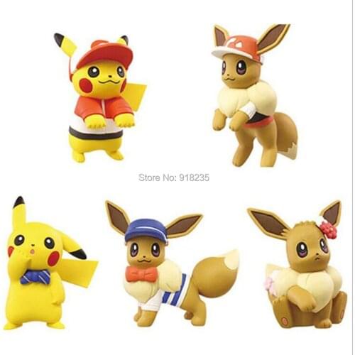 50PCS Pik Eev 4-5CM PVC Action Figure For Kids Toys