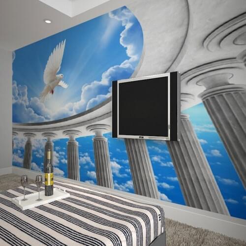 Photo wallpaper 3D custom large mural wallpaper European style TV sofa bedroom ceiling Blue Pigeon mural