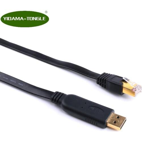 FTDI USB to RJ45 Console Cable Golden Plug Adapter for Huawei Cisco Router Switch Windows 8 7 Vista MAC Linux RS232 (6 FT 10FT )