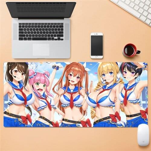 Game anime mouse pad large lengthened computer pad game mouse pad game player desk pad keyboard pad mouse pad non-slip and water