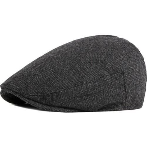 LDSLYJR 2021 Cotton solid plaid Newsboy Caps Flat Peaked Cap Men and Women Painter Beret Hats 68