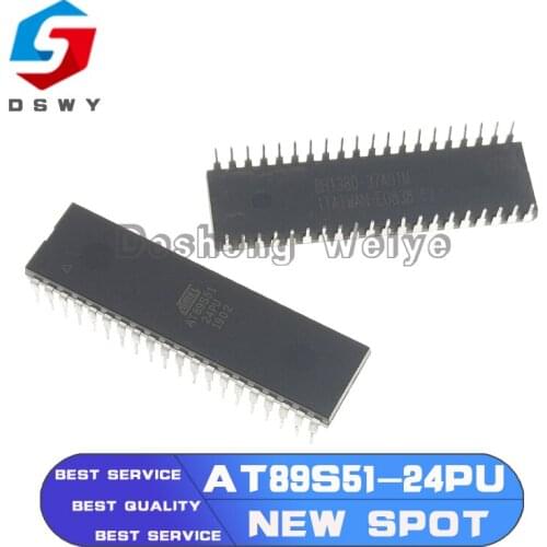 1PCS IC Chips AT89S51 AT89S51-24PU Microcontroller DIP-40 Original Integrated Circuit