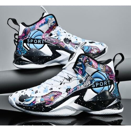 Men Basketball Shoes High Top Breathable Men Boots Ankle Zapatillas Hombre Deportiva Athletic Two-Tone Sports Shoes for Male New