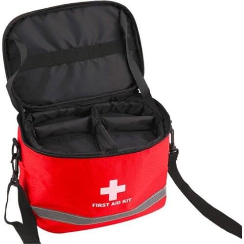 First Aid Kit Backpack Shoulder Round Bag Thickening Large Capacity Home Outdoor Medicine Medical Kit Bidding