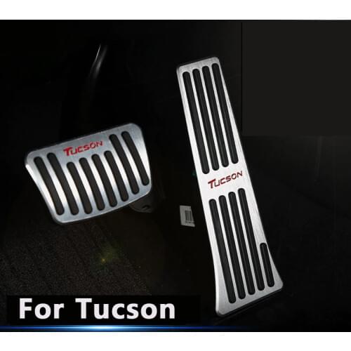 Non-Drilling Car Accelerator Gas Fuel Brake Clutch Foot Pedal Cover Case For Hyundai Tucson 2015-2017 2018 2019 AT Accessories