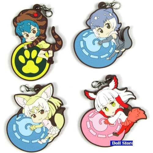 New Arrival kemono friends Original Japanese anime figure rubber mobile phone charms/key chain/strap D266