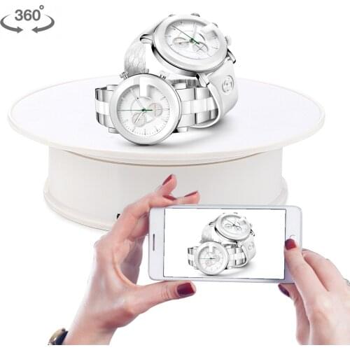 20cm 360 Degree Electric Rotating Turntable Display Stand for Photography Max Load 1kg video shooting props Turntable Battery