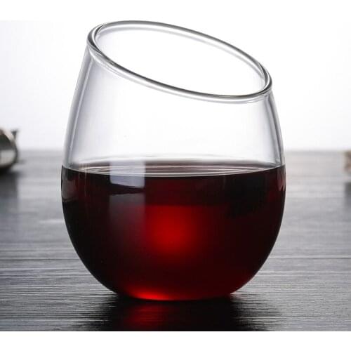 Heat-resistant 330ml Glass Wine Cup Water Cup Teacup for home office bar teahouse tearoom coffee shop bar
