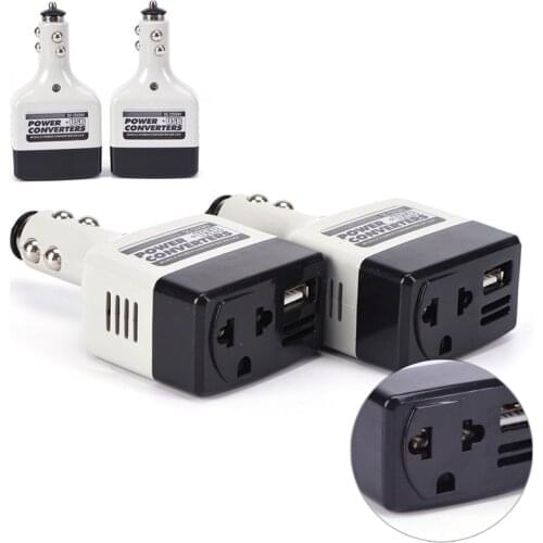 USB Auto Car power converter DC 12/24V to AC 220V Car inverter for All Phone inverter 12v
